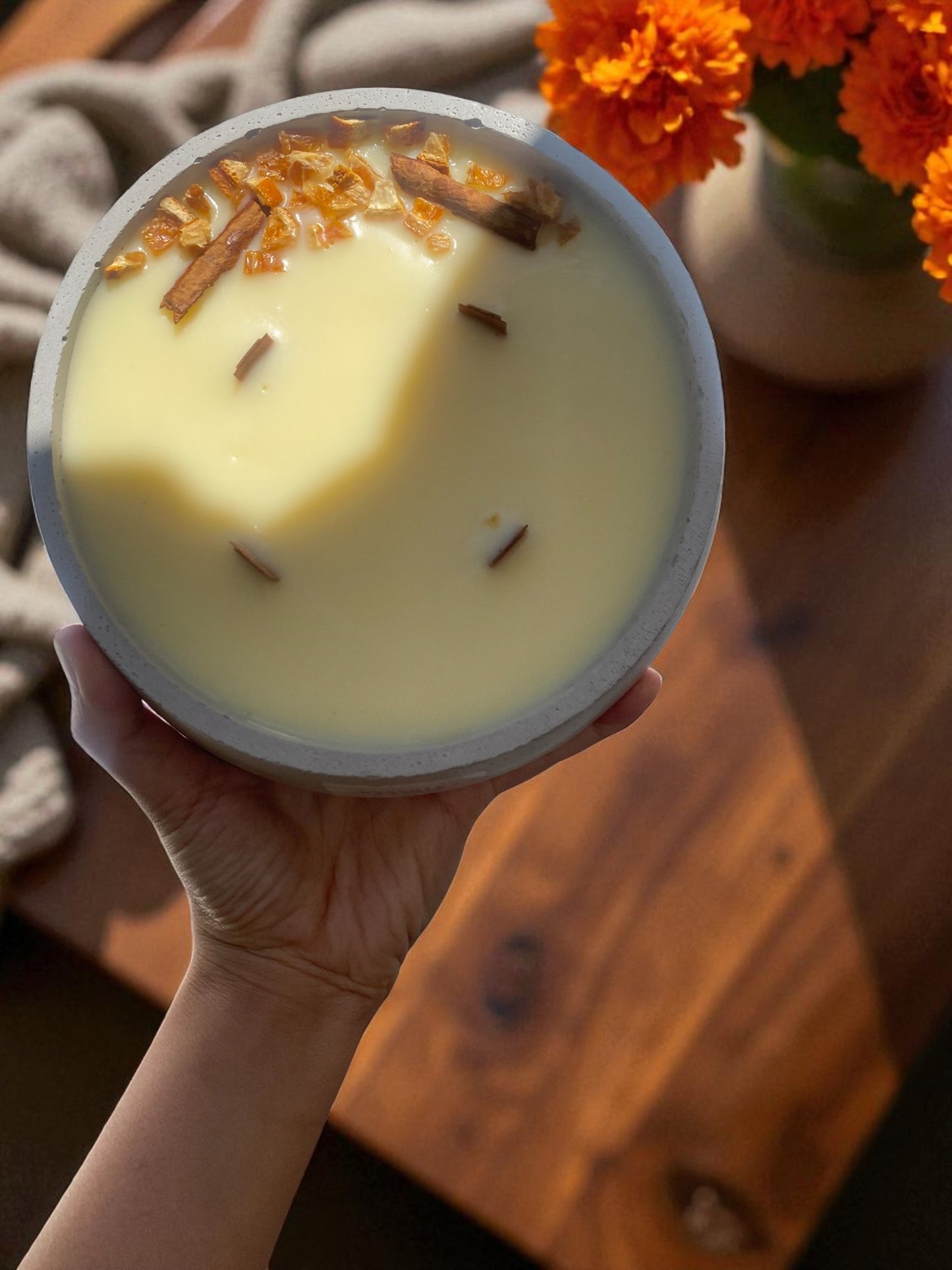 Vela XL Naranja y Canela